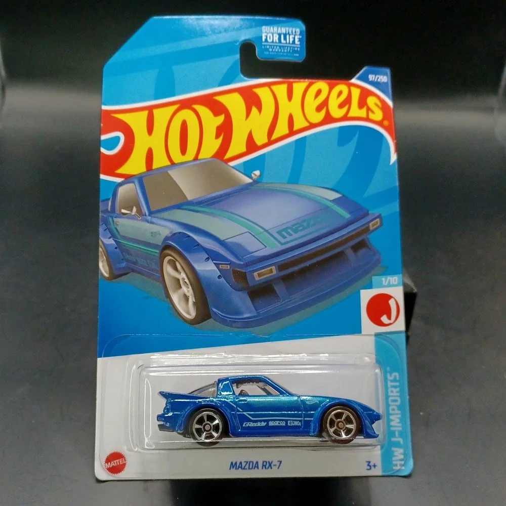 Hot Wheels Car Mazda RX-7 Blue Metallic J-Imports 97/250 Custom Racing